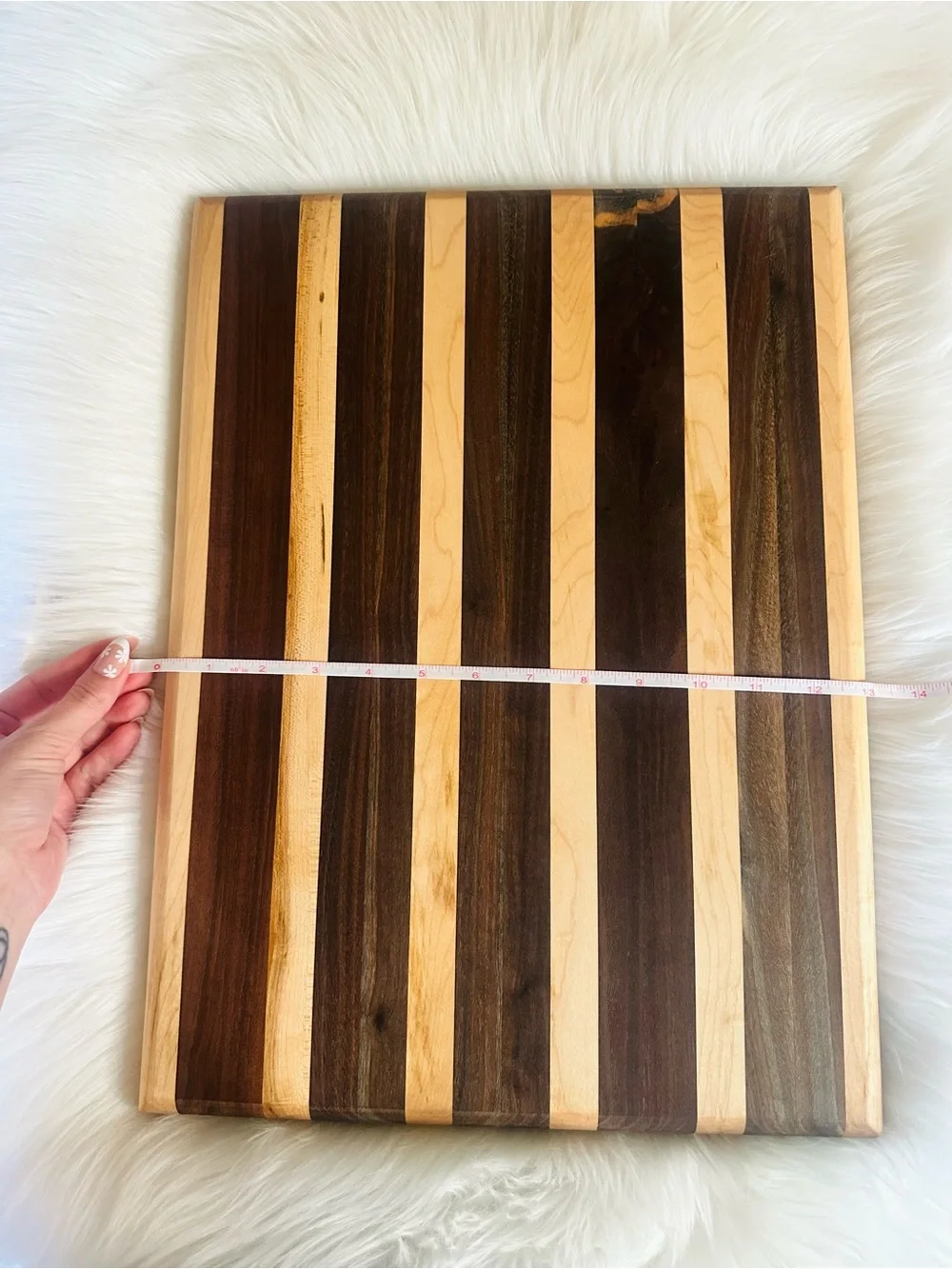 Black Walnut & Maple Wood Cutting Board-Handmade
